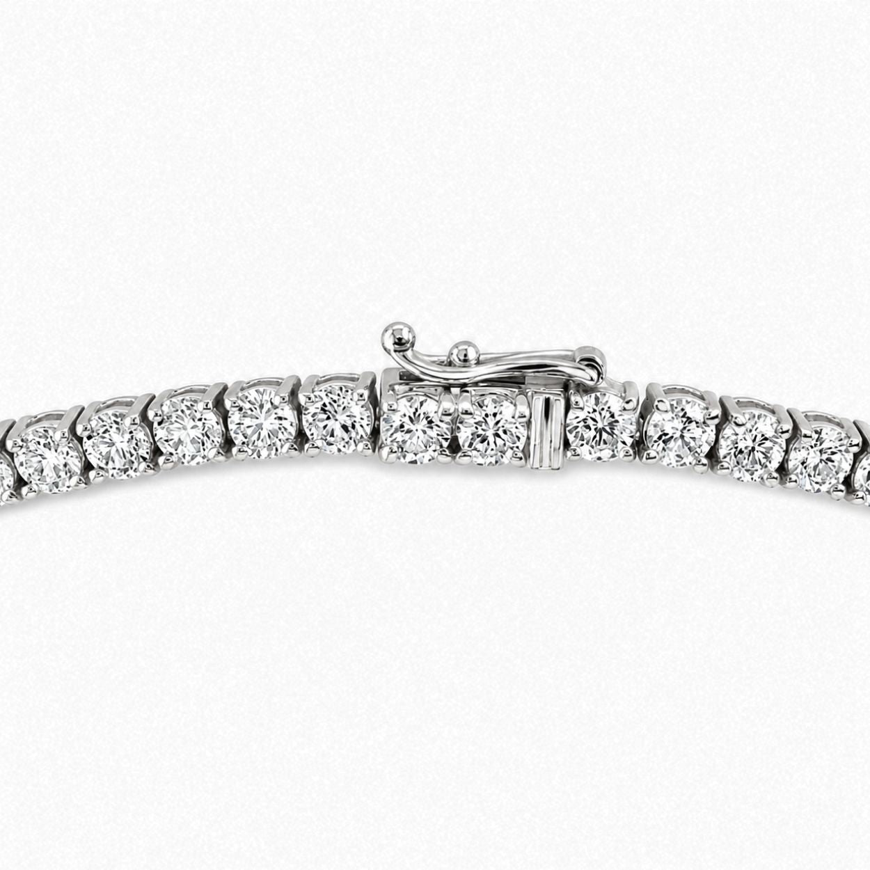 Tennis Classic Lab Grown Diamond Necklace 18K Gold | 16.5 in ∼ 42.5 cm | From 7 to 25 carat