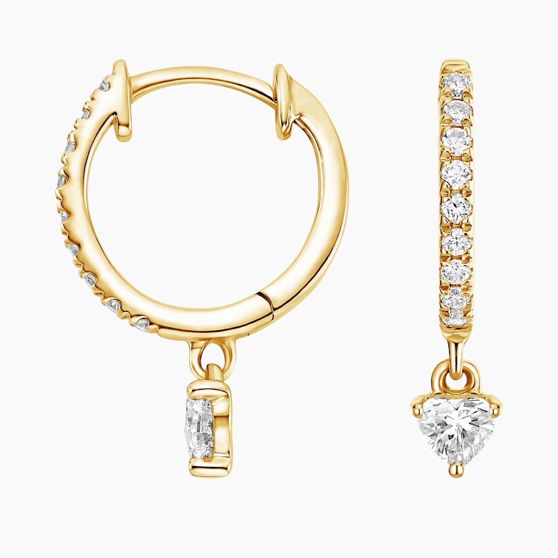 Roxane Lab Diamond Drop Earrings (0.15 ct * 2 ) 18K Gold