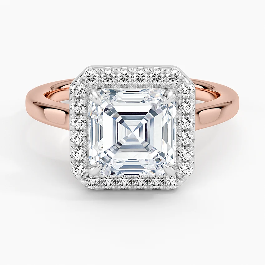 Moana Vintage Accents Lab Diamond Ring in 18K Gold - Asscher