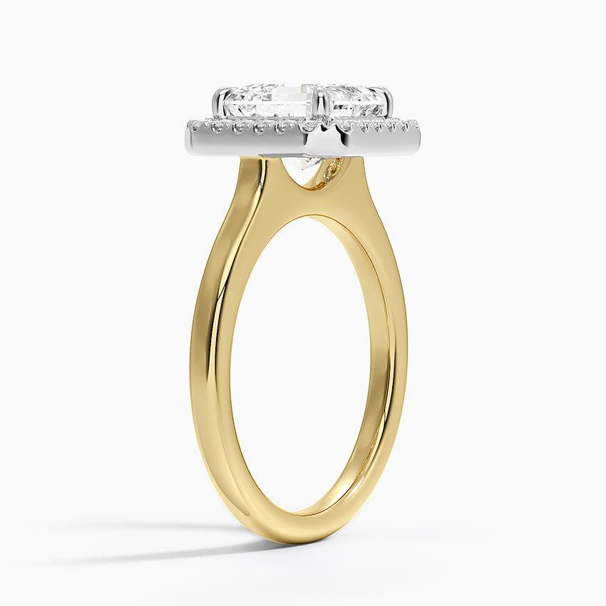 Moana Vintage Accents Lab Diamond Ring in 18K Gold - Asscher