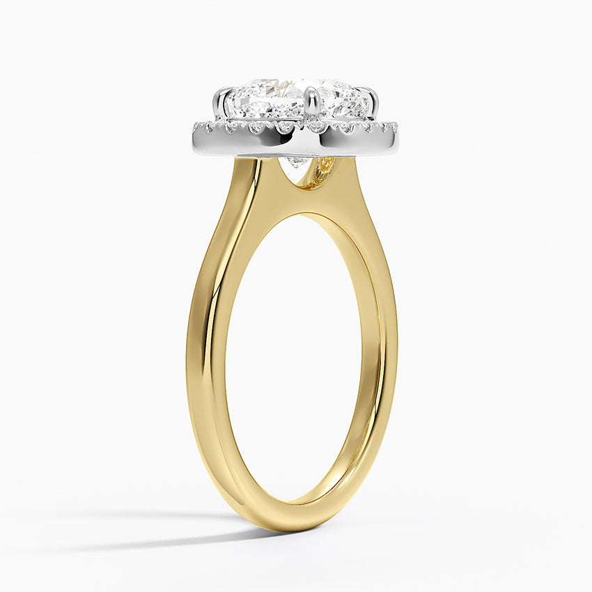 Moana Vintage Accents Lab Diamond Ring in 18K Gold - Cushion