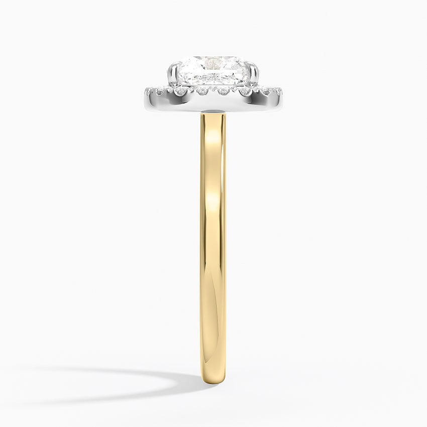 Moana Vintage Accents Lab Diamond Ring in 18K Gold - Cushion