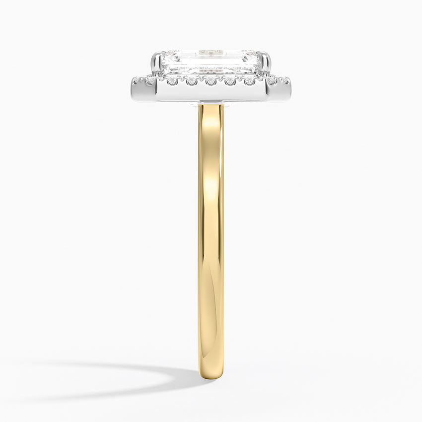 Moana Vintage Accents Lab Diamond Ring in 18K Gold - Emerald