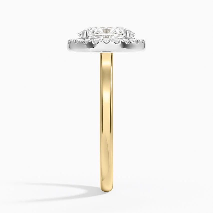 Moana Vintage Accents Lab Diamond Ring in 18K Gold - Oval