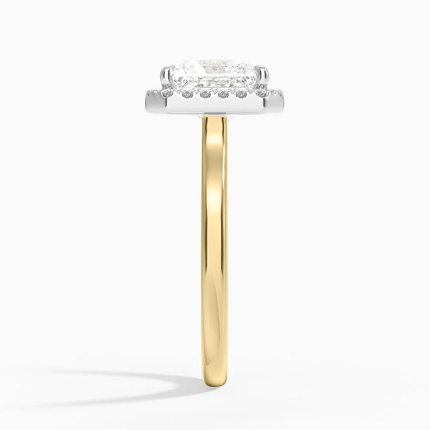 Moana Vintage Accents Lab Diamond Ring in 18K Gold - Princess