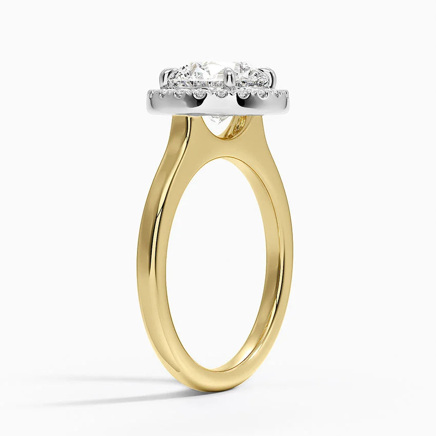 Moana Vintage Accents Lab Diamond Ring in 18K Gold - Round