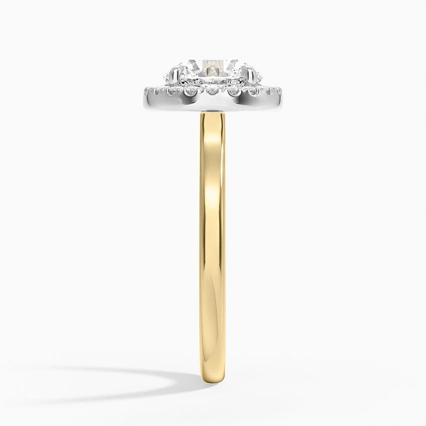Moana Vintage Accents Lab Diamond Ring in 18K Gold - Round