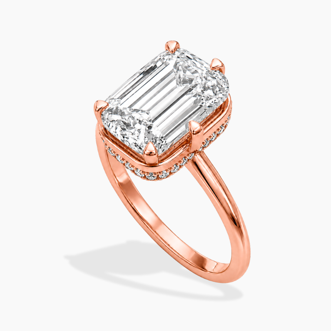 Margot Solitaire Antique Cushion Lab Grown Diamond Engagement Ring in 18K Gold