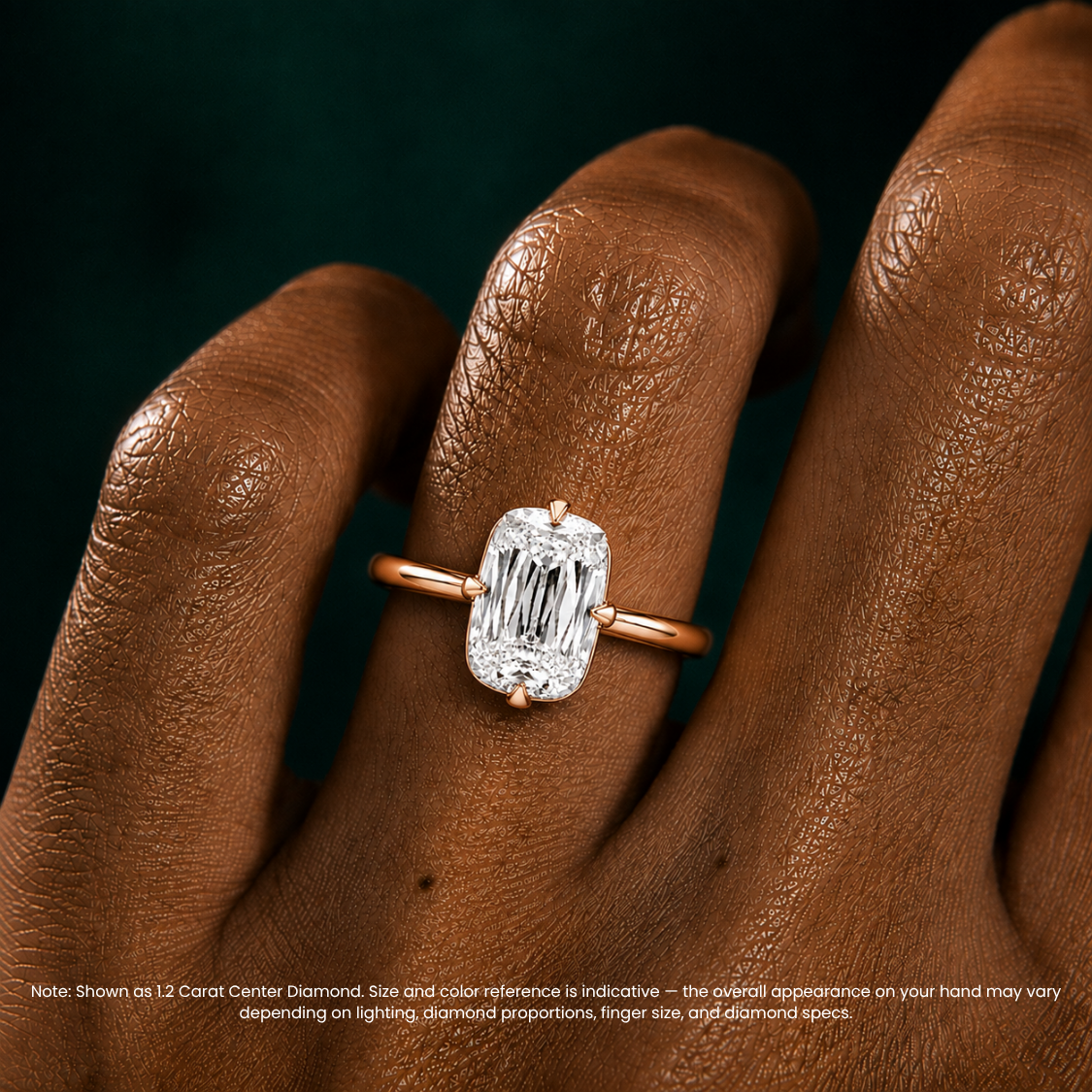 Margot Solitaire Antique Cushion Lab Grown Diamond Engagement Ring in 18K Gold