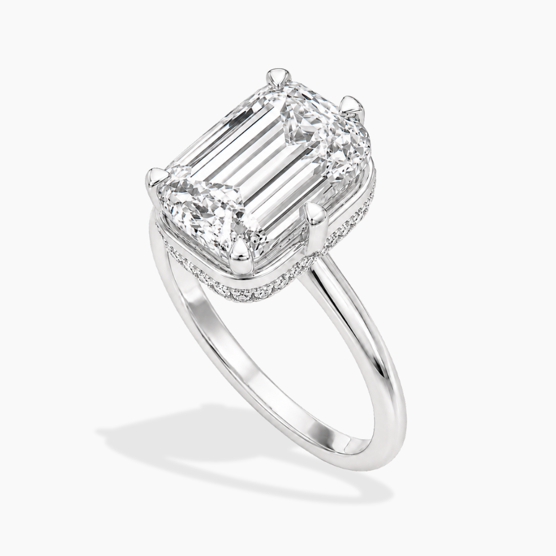 Margot Solitaire Antique Cushion Lab Grown Diamond Engagement Ring in 18K Gold