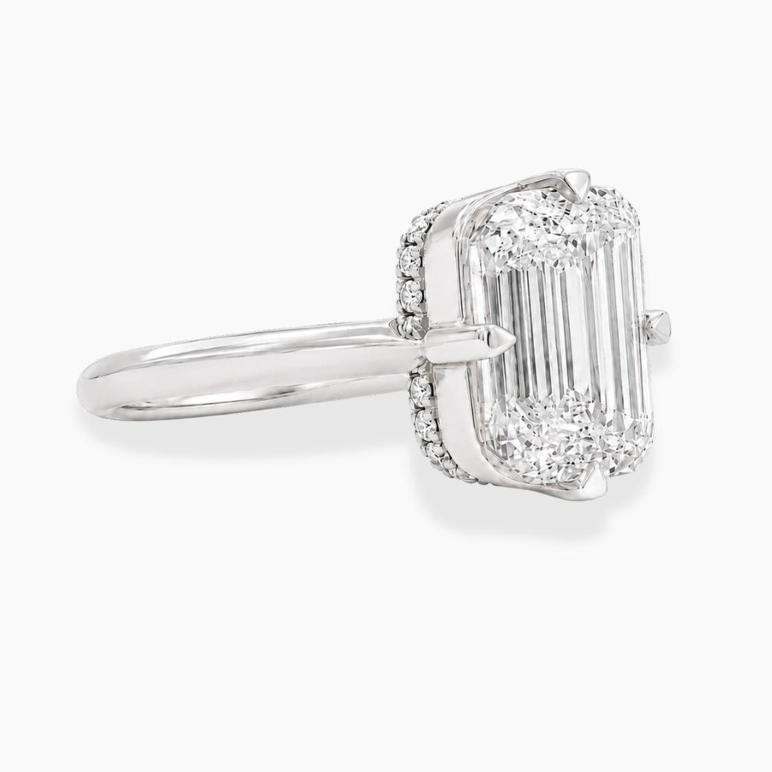 Margot Solitaire Antique Cushion Lab Grown Diamond Engagement Ring in 18K Gold