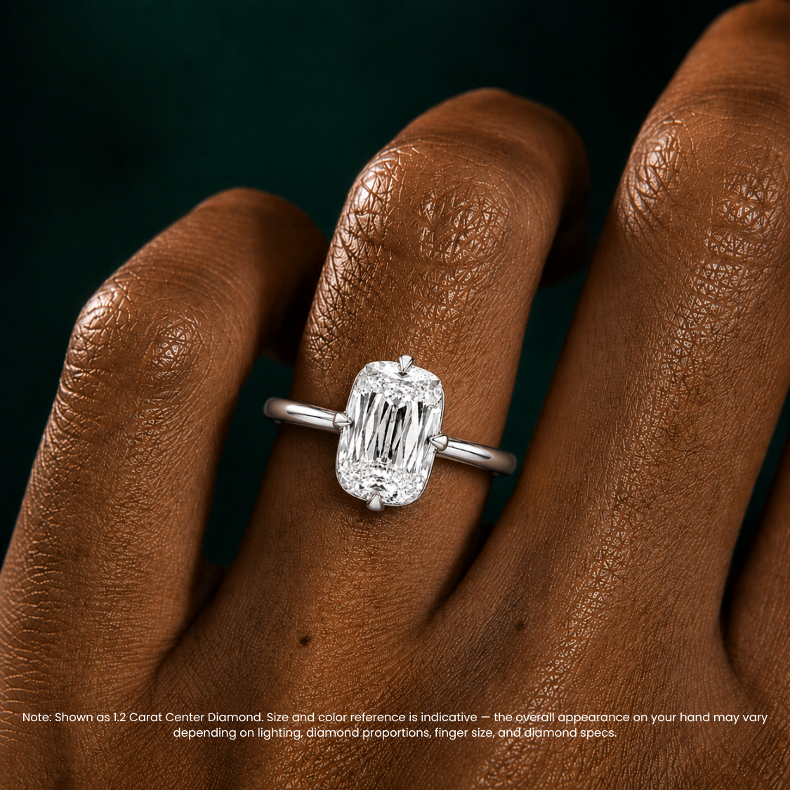 Margot Solitaire Antique Cushion Lab Grown Diamond Engagement Ring in 18K Gold