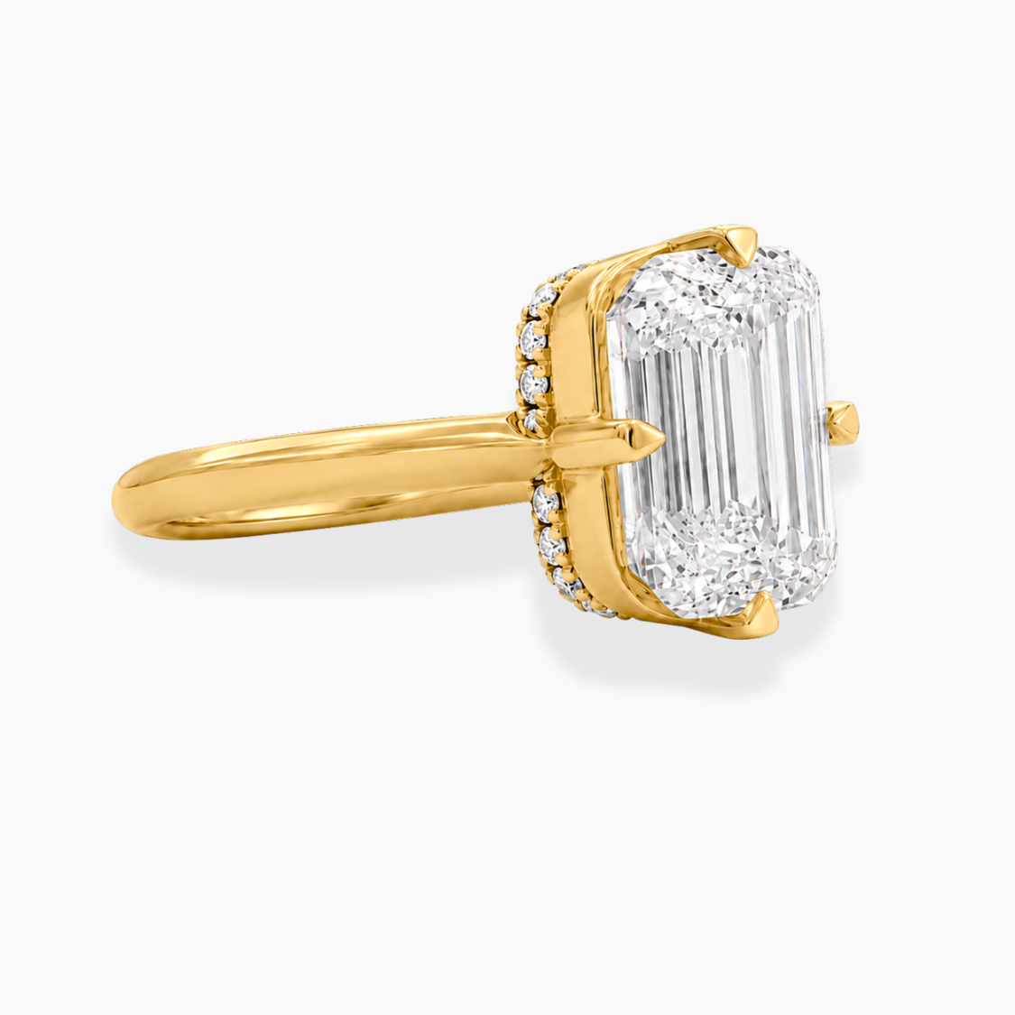Margot Solitaire Antique Cushion Lab Grown Diamond Engagement Ring in 18K Gold