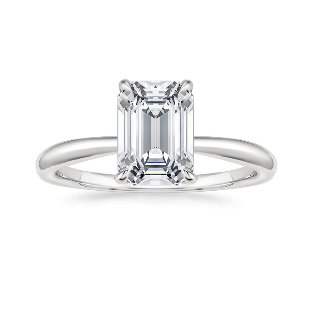 Antoinette Lab Diamond Ring Set in 18K Gold - Emerald