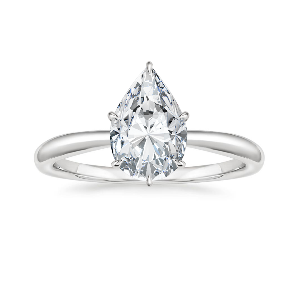 Antoinette Lab Diamond Ring Set in 18K Gold - Pear