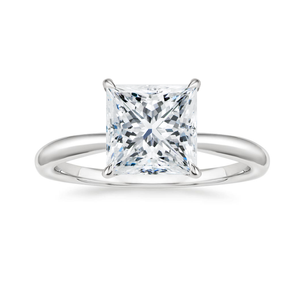 Antoinette Lab Diamond Ring Set in 18K Gold - Princess