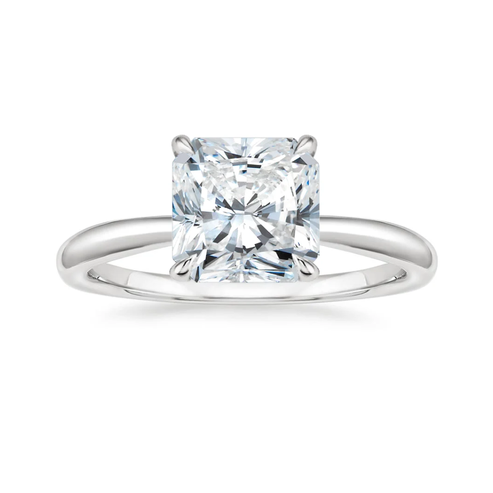 Antoinette Lab Diamond Ring Set in 18K Gold - Radiant