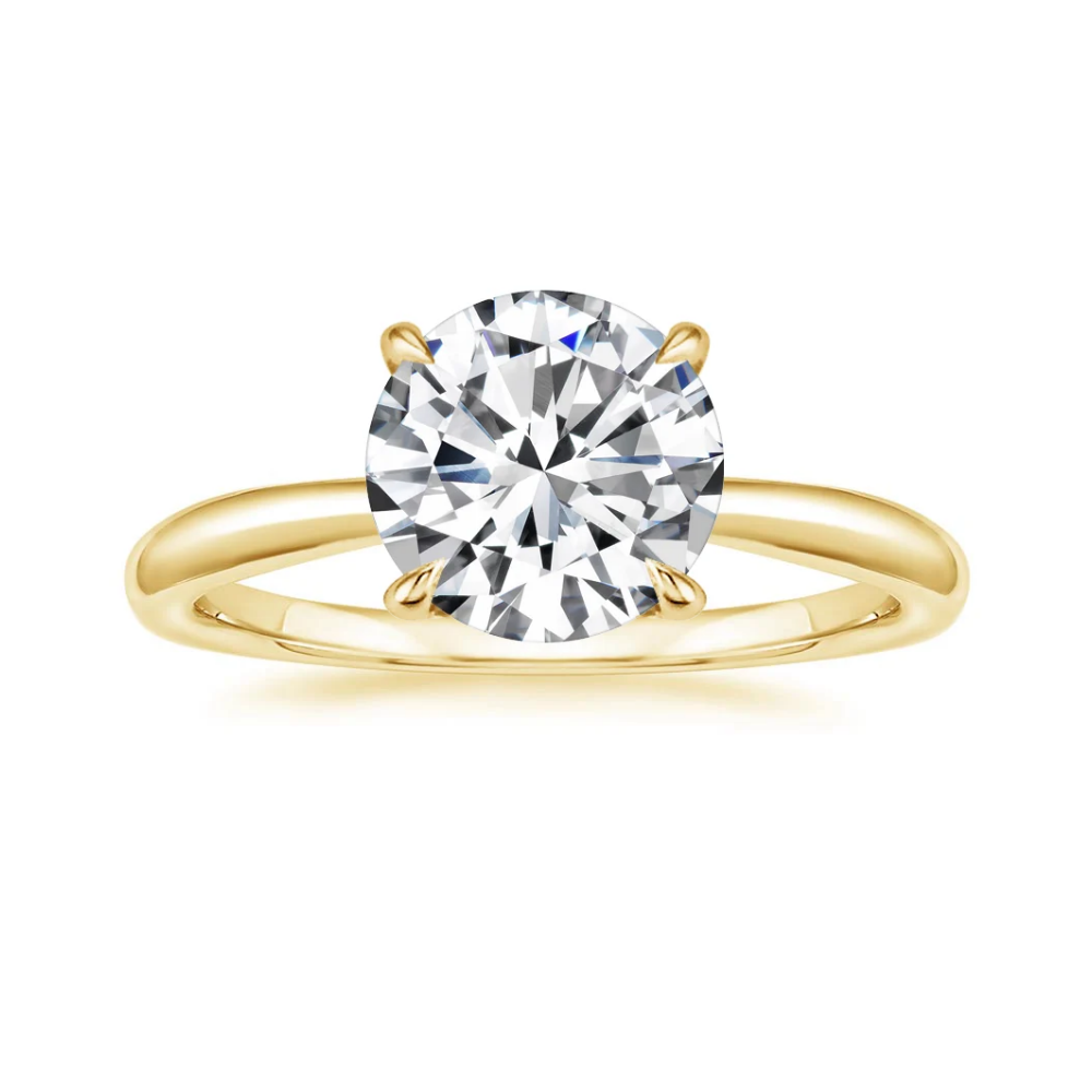 Antoinette Lab Diamond Ring Set in 18K Gold - Round