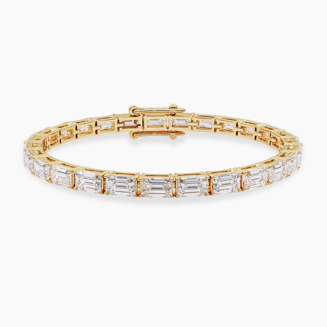 Emerald East-West Tennis Lab Diamond Bracelet (10 ct. tw.) 18K Gold