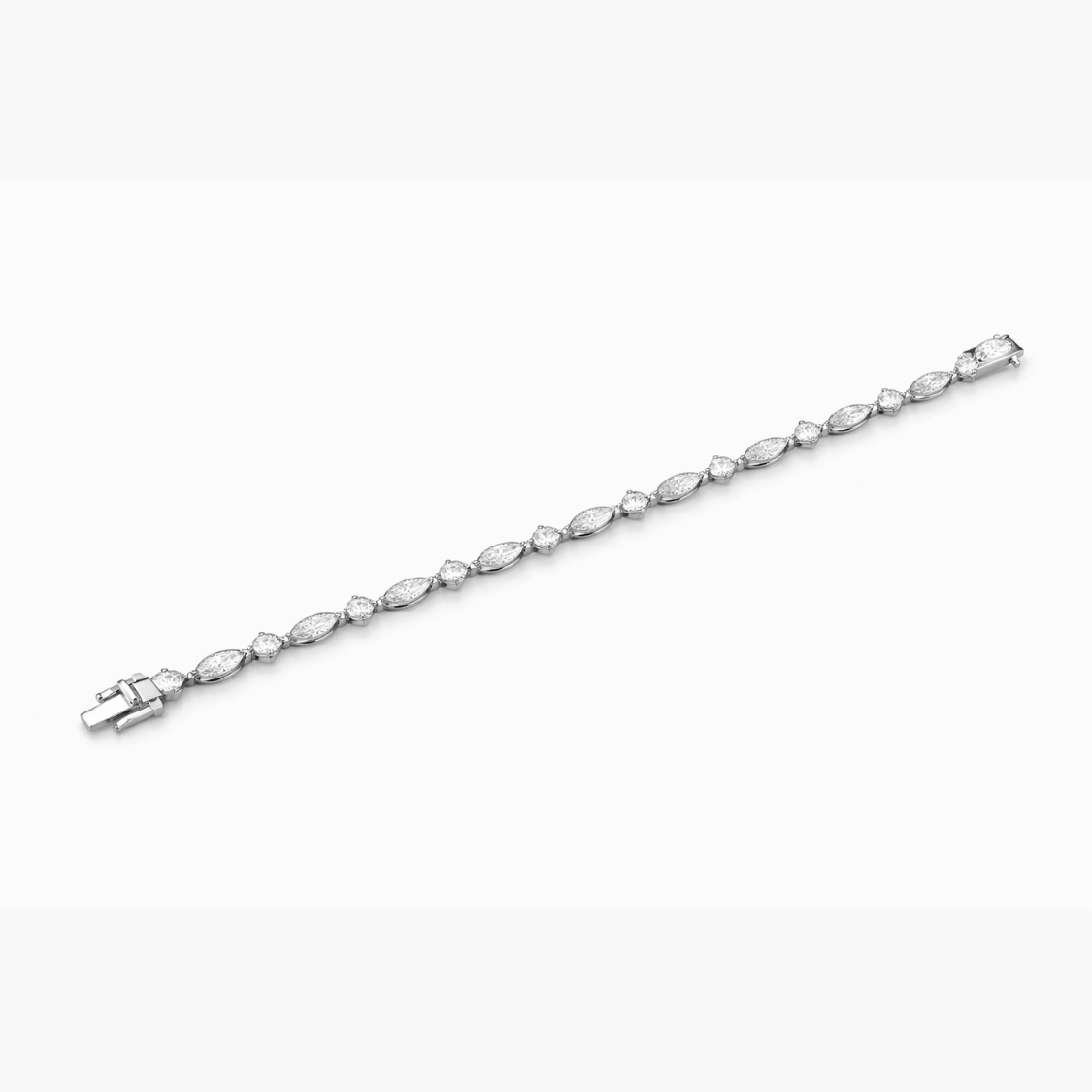 Marquise and Round Tennis Lab Diamond Bracelet (3 ct. tw.) 18K Gold