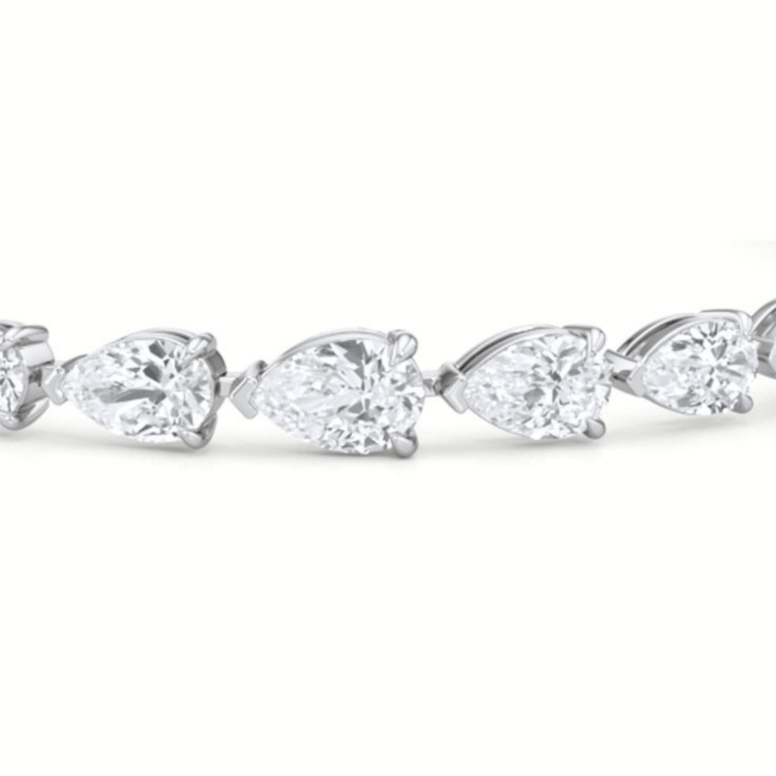 Pear East-West Tennis Lab Diamond Bracelet (10 ct. tw.) 18K Gold