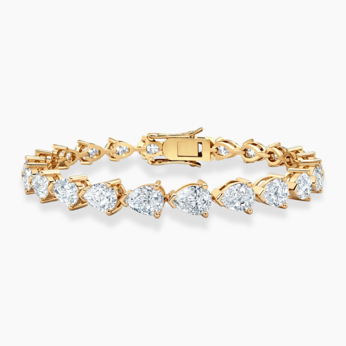 Pear East-West Tennis Lab Diamond Bracelet (3 ct. tw.) 18K Gold