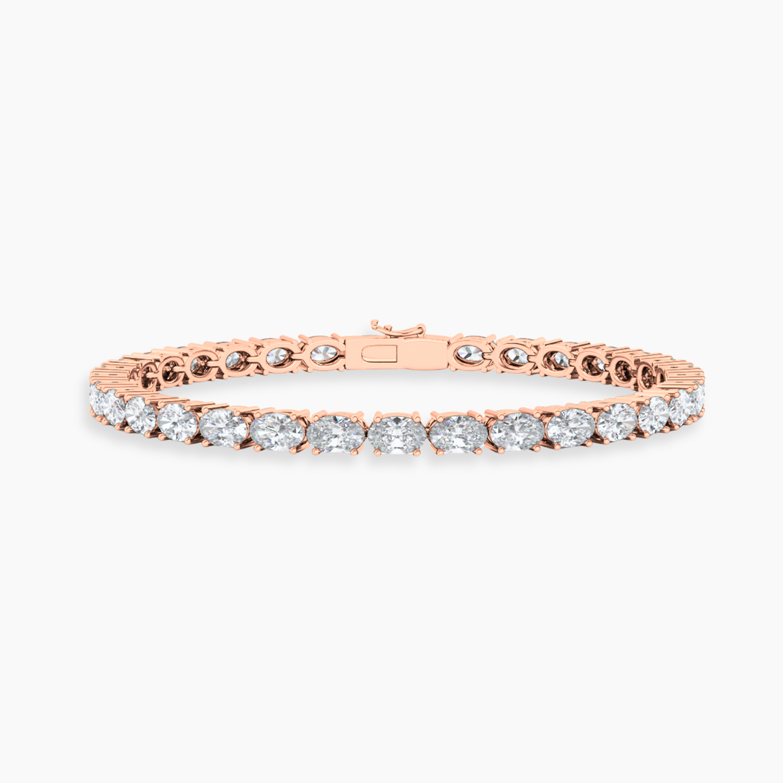 Oval East-West Tennis Lab Diamond Bracelet (8 ct. tw.) 18K Gold