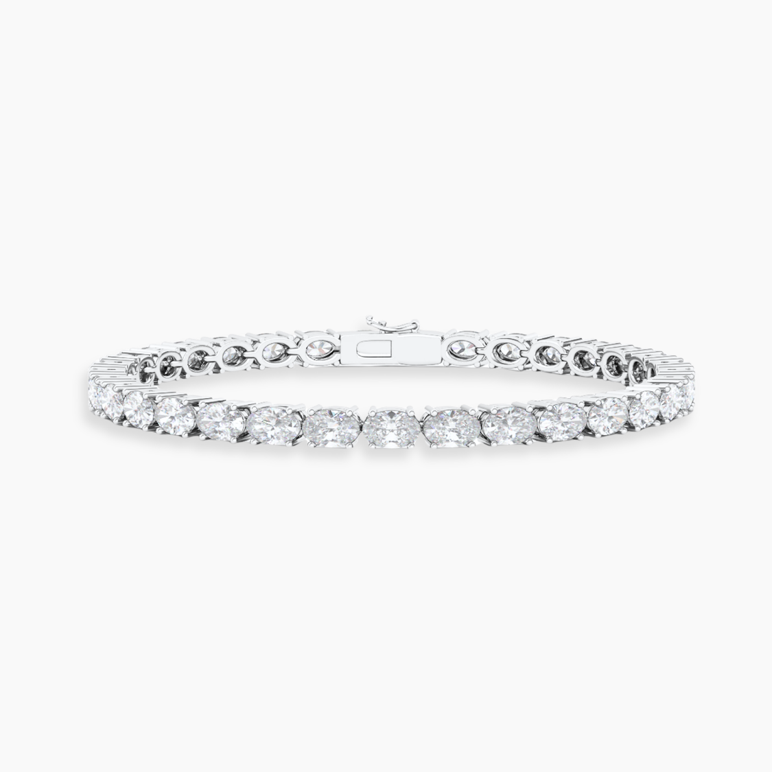 Oval East-West Tennis Lab Diamond Bracelet (4 ct. tw.) 18K Gold
