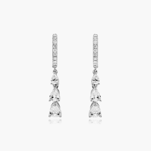 Glimmer Lab Diamond Drop Earrings ( 0.55 ct * 2 ) 18K Gold