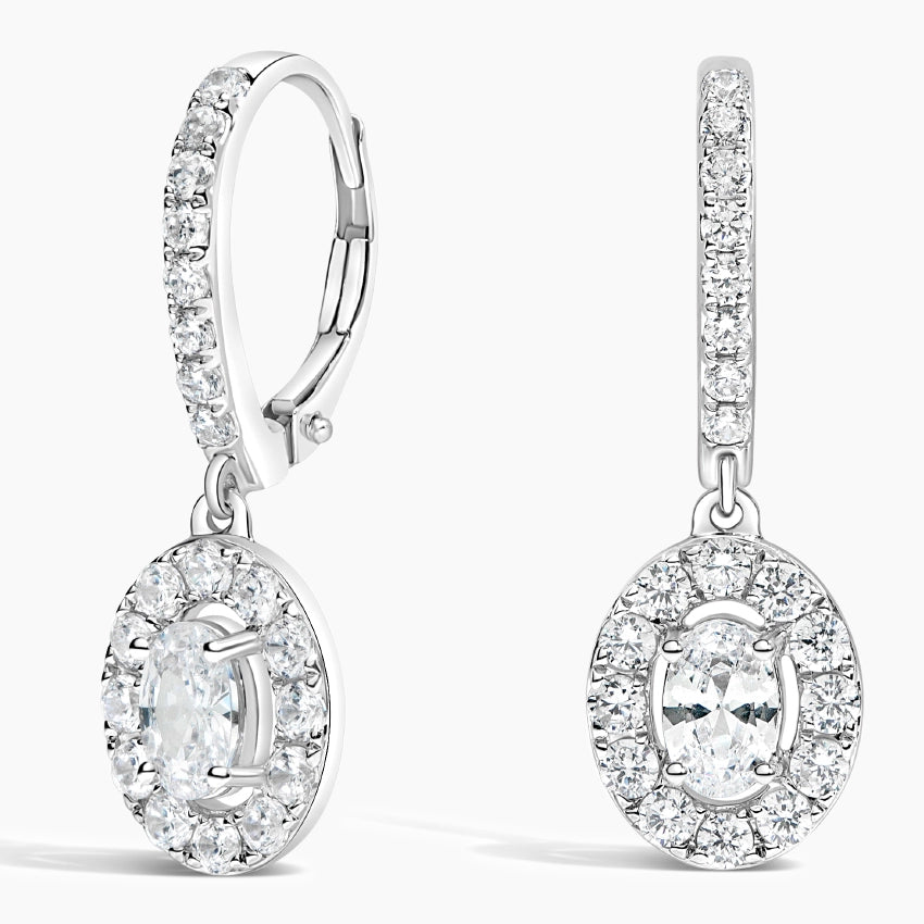 Serene Lab Diamond Drop Earrings (1 ct * 2 ) 18K Gold