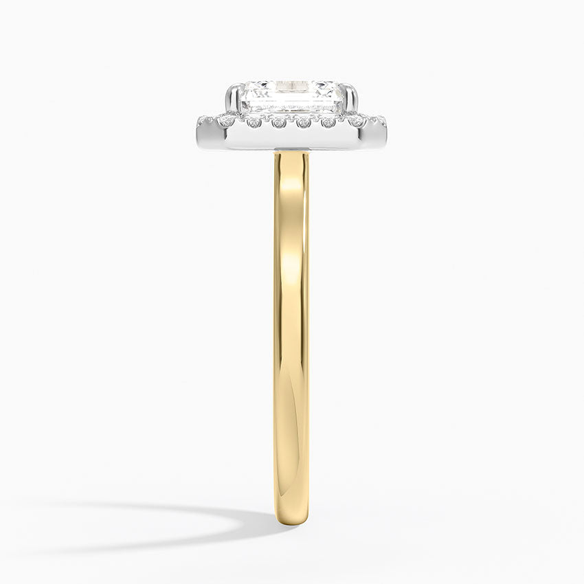 Moana Vintage Accents  Lab Diamond Ring in 18K Gold - Asscher