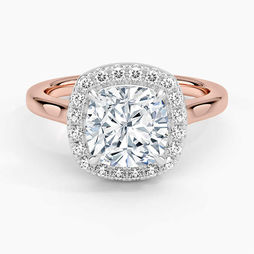 Moana Vintage Accents  Lab Diamond Ring in 18K Gold - Cushion