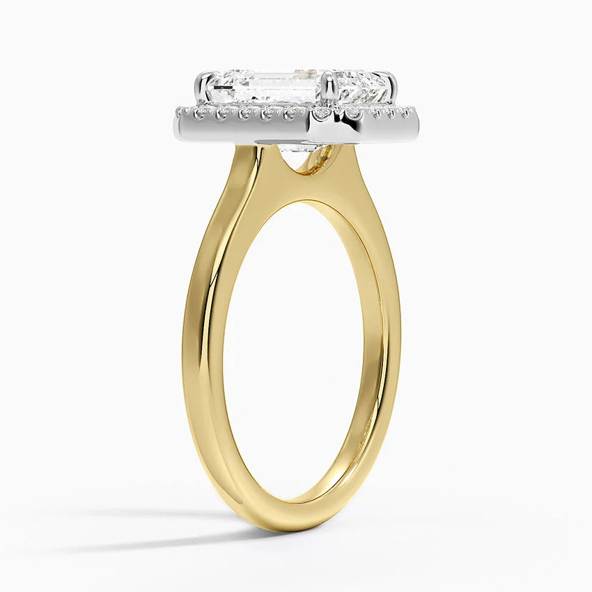 Moana Vintage Accents  Lab Diamond Ring in 18K Gold - Emerald