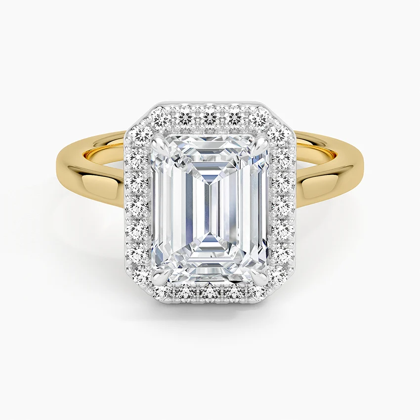 Moana Vintage Accents  Lab Diamond Ring in 18K Gold - Emerald