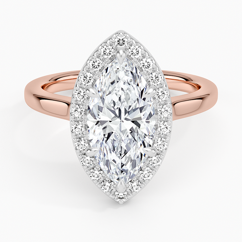 Moana Vintage Accents  Lab Diamond Ring in 18K Gold - Marquise