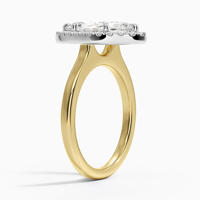 Moana Vintage Accents  Lab Diamond Ring in 18K Gold - Marquise