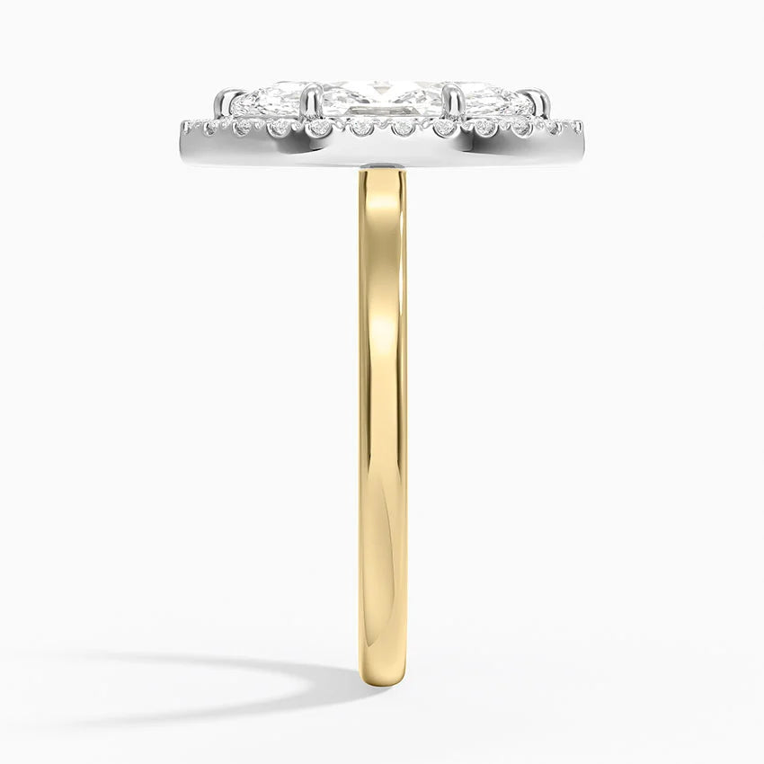 Moana Vintage Accents  Lab Diamond Ring in 18K Gold - Marquise