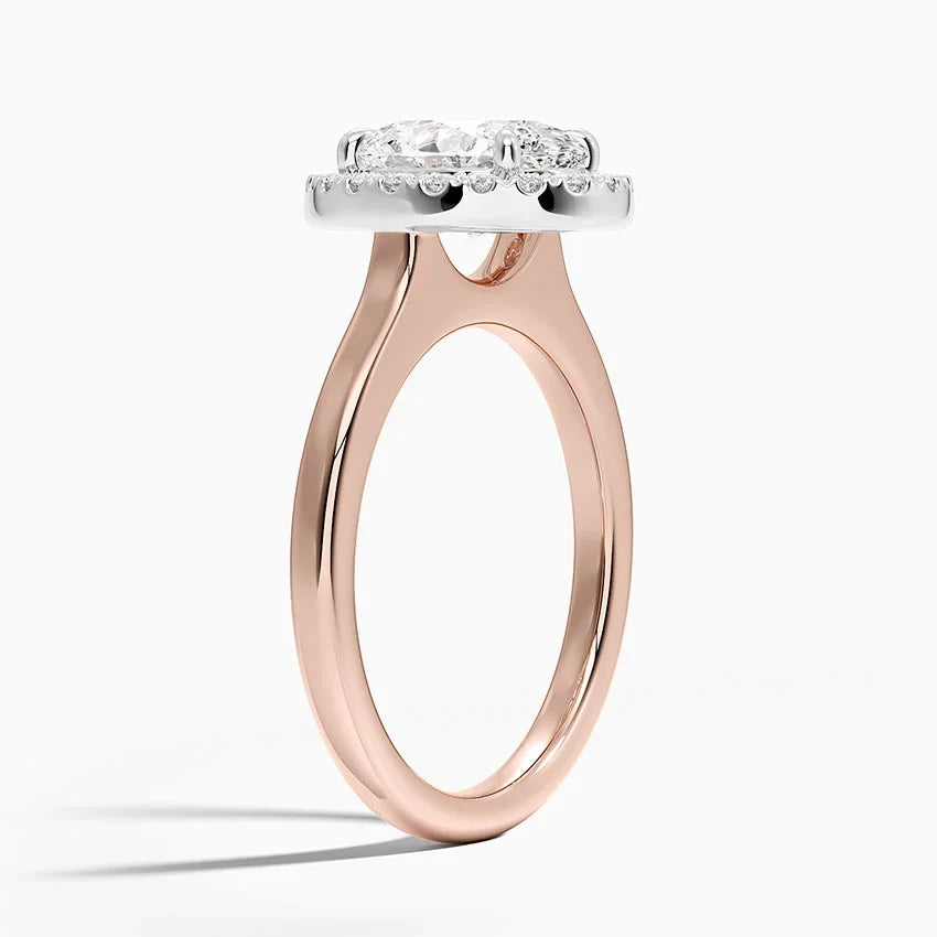 Moana Vintage Accents  Lab Diamond Ring in 18K Gold - Oval