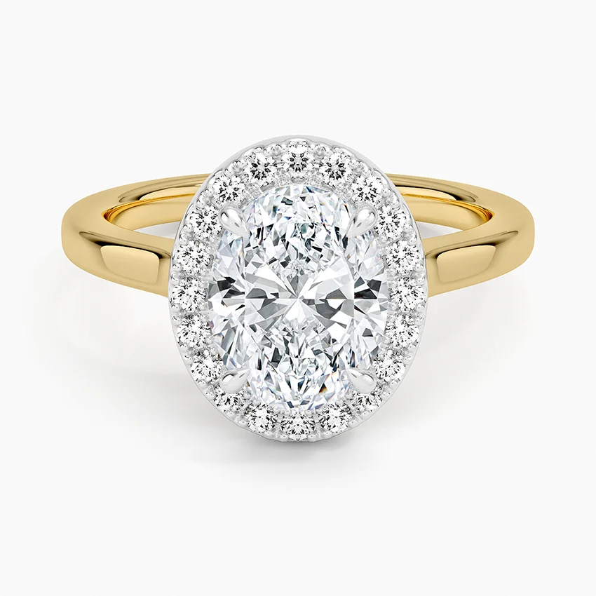 Moana Vintage Accents  Lab Diamond Ring in 18K Gold - Oval