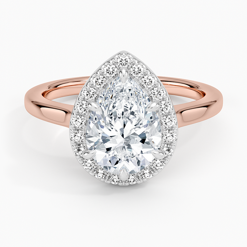 Moana Vintage Accents  Lab Diamond Ring in 18K Gold - Pear