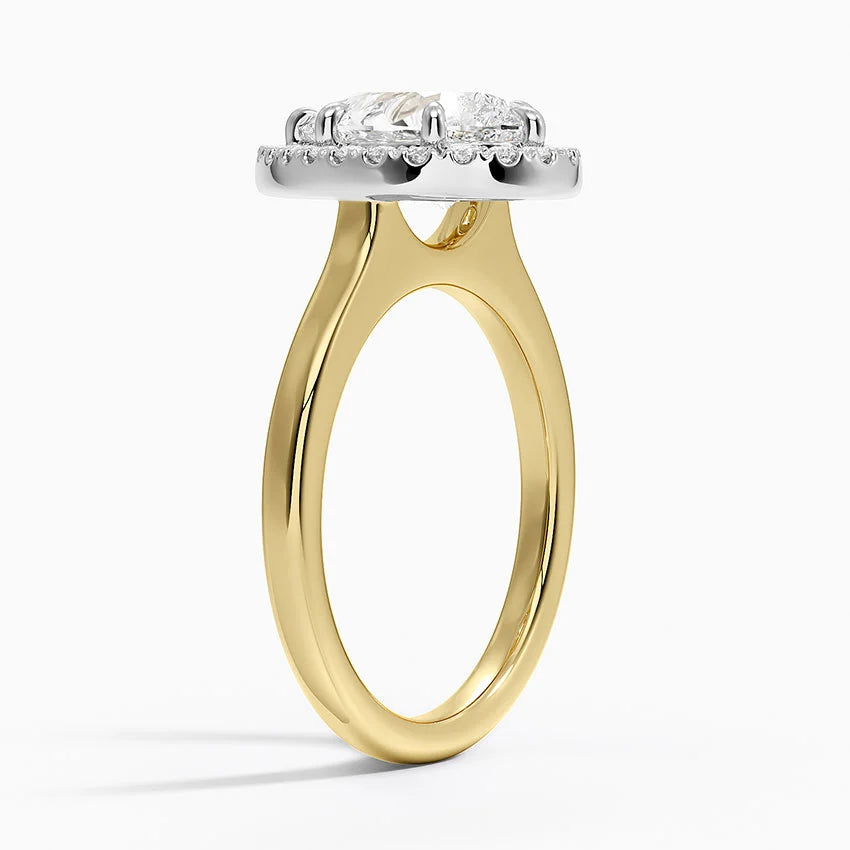 Moana Vintage Accents  Lab Diamond Ring in 18K Gold - Pear