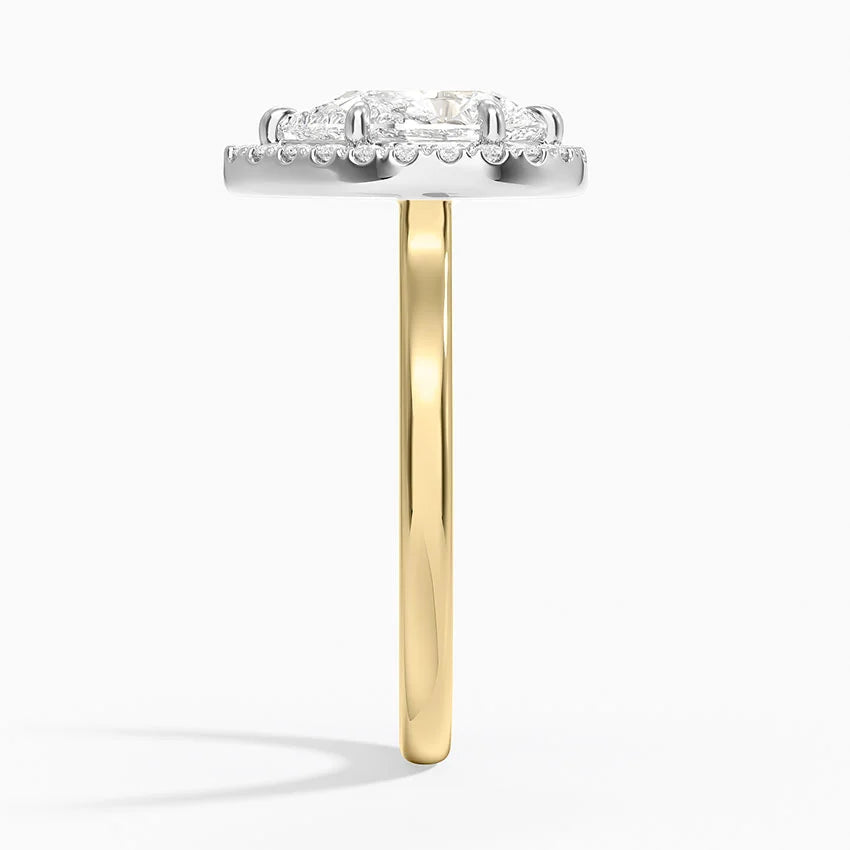 Moana Vintage Accents  Lab Diamond Ring in 18K Gold - Pear