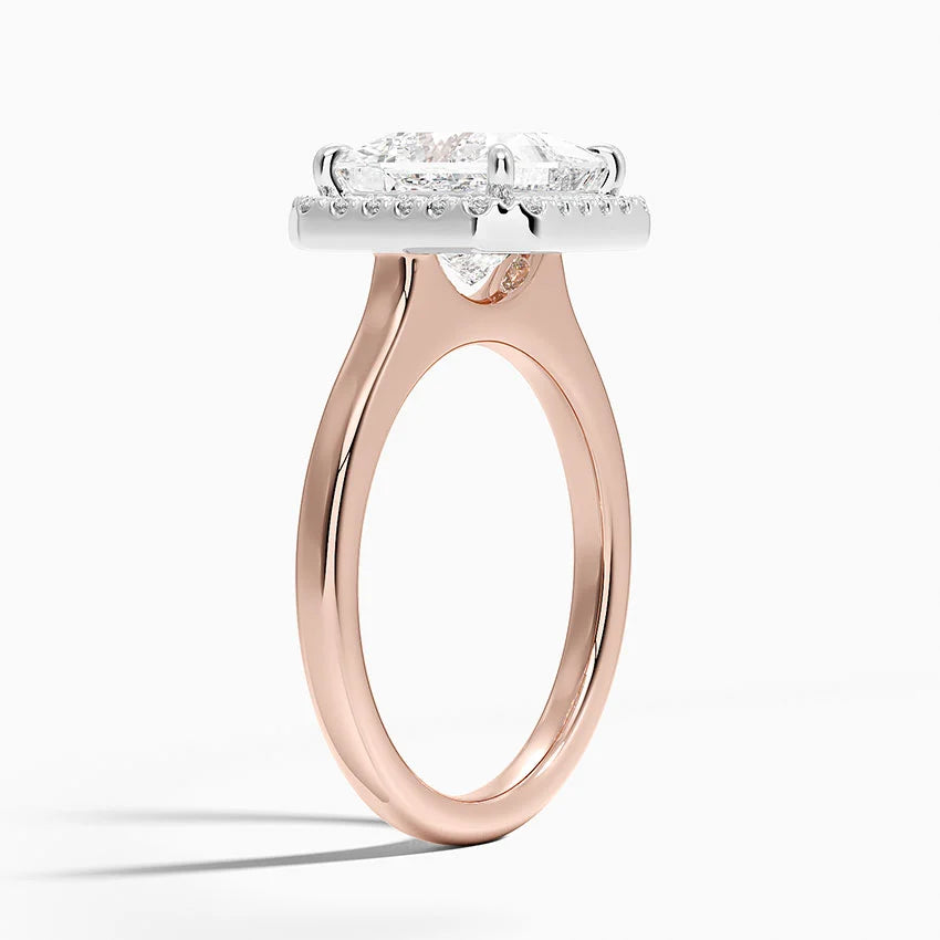 Moana Vintage Accents  Lab Diamond Ring in 18K Gold - Princess