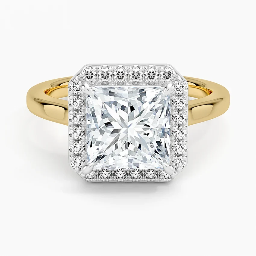 Moana Vintage Accents  Lab Diamond Ring in 18K Gold - Princess