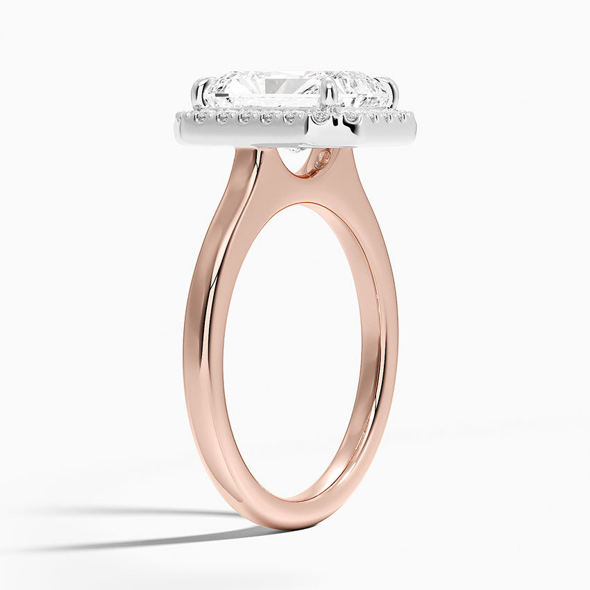 Moana Vintage Accents  Lab Diamond Ring in 18K Gold - Radiant