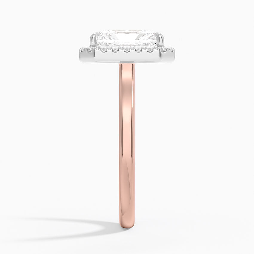 Moana Vintage Accents  Lab Diamond Ring in 18K Gold - Radiant