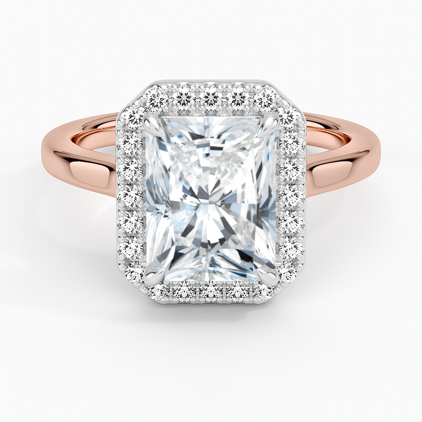 Moana Vintage Accents  Lab Diamond Ring in 18K Gold - Radiant