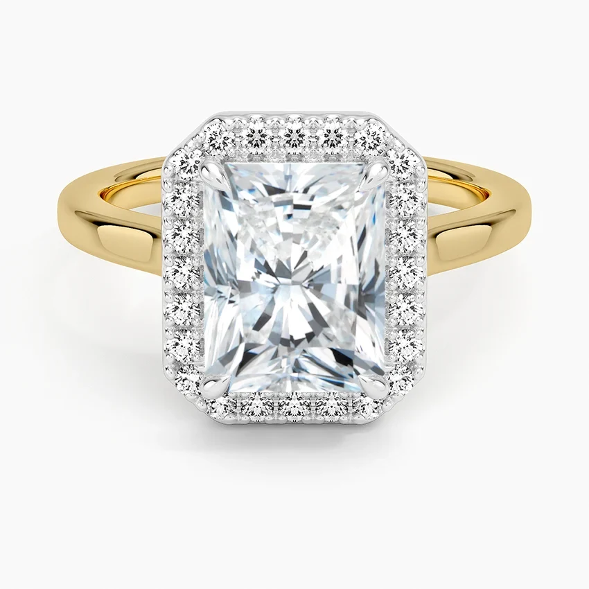 Moana Vintage Accents  Lab Diamond Ring in 18K Gold - Radiant