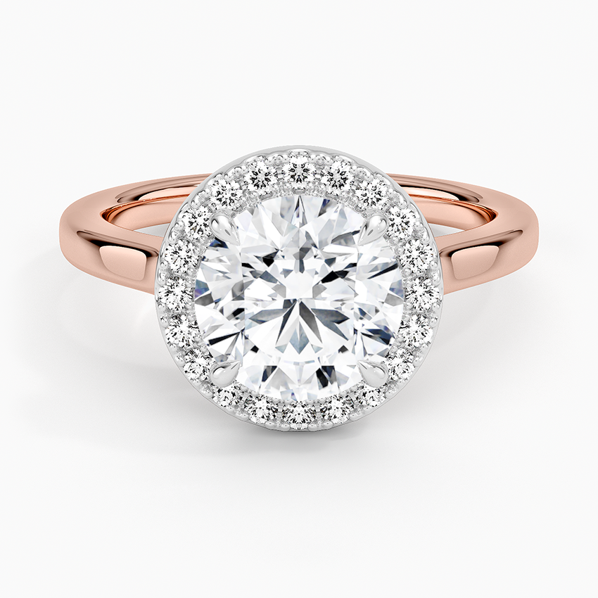 Moana Vintage Accents  Lab Diamond Ring in 18K Gold - Round