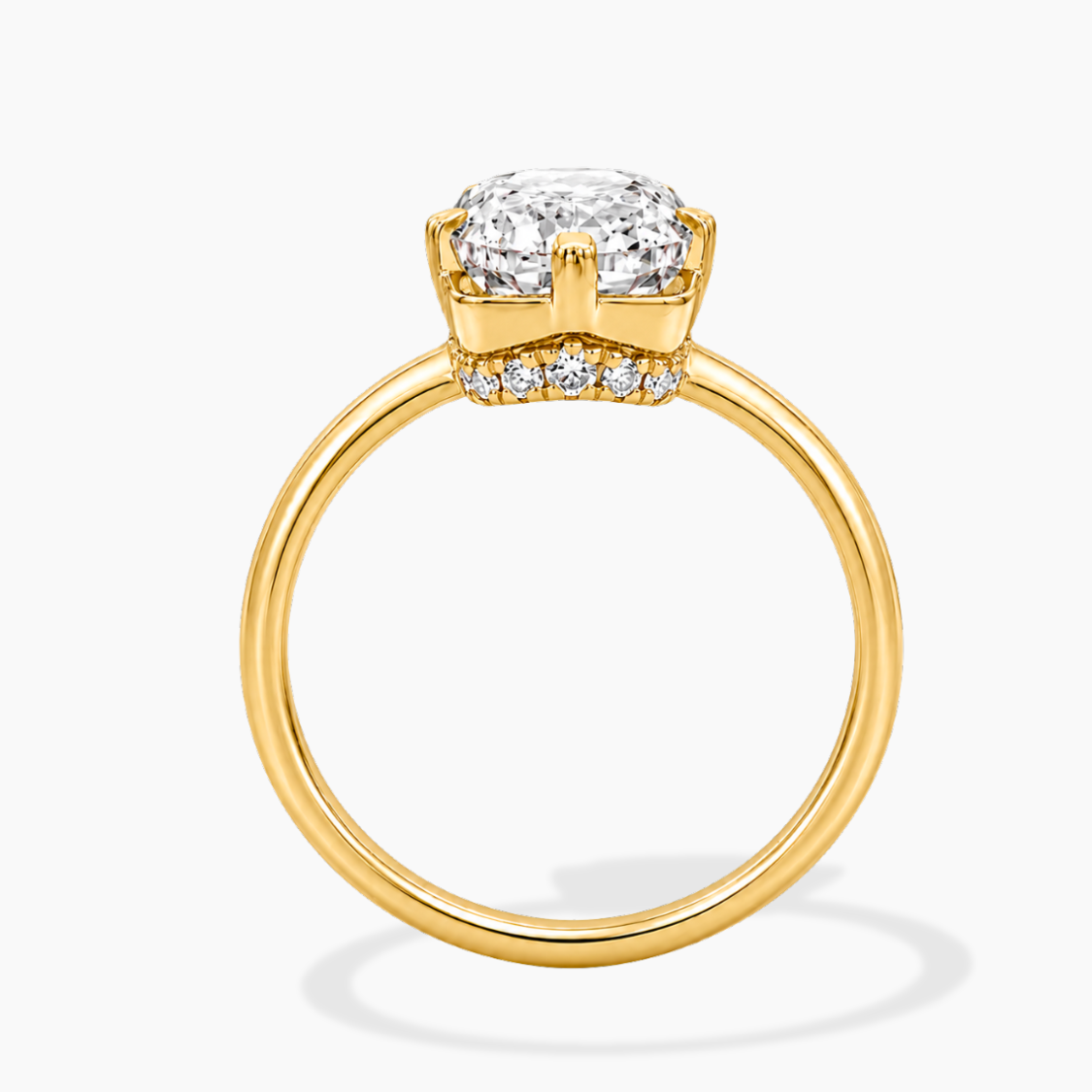 Margot Solitaire Antique Cushion Lab Grown Diamond Engagement Ring  in 18K Gold